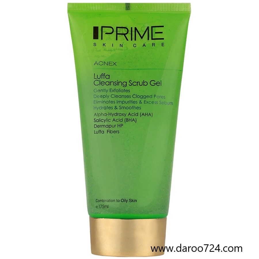 1557237820202422611.jpg پرایم ژل پاک کننده اسکراب لوفا Acnex Luffa Cleansing Scrub Gel Prime - تصویر 1