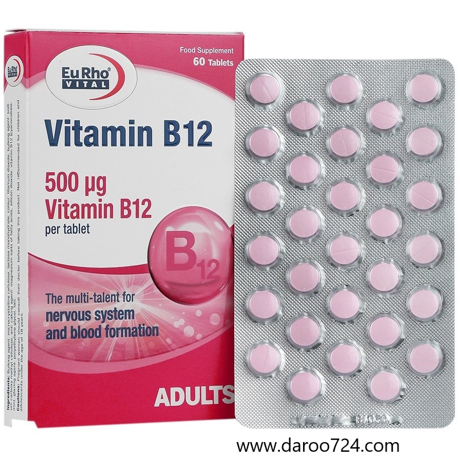 9301318316202451611.jpg ویتامین ب12 یوروویتال 500 میکروگرم Eurhovital Vitamin B12 500 mcg - تصویر 1