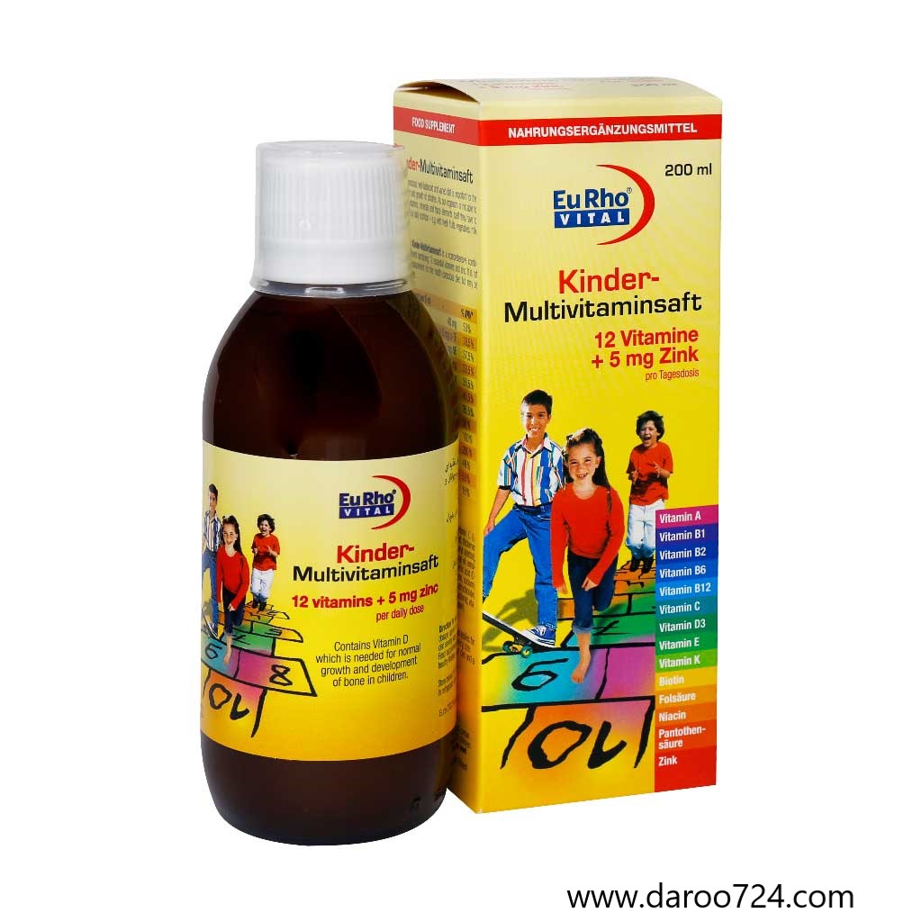 EuRho-Vital-New-Kinder-Multivitaminsaft-200.jpg کیندر مولتی ویتامین یوروویتال Eurho vital Kinder Multivitaminsaft - تصویر 1