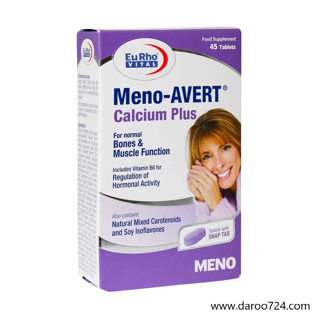 Eurhovital-Meno-Avert-Calcium-Plus-Tablets.jpg قرص منو اورت کلسیم پلاس یوروویتال - تصویر 1