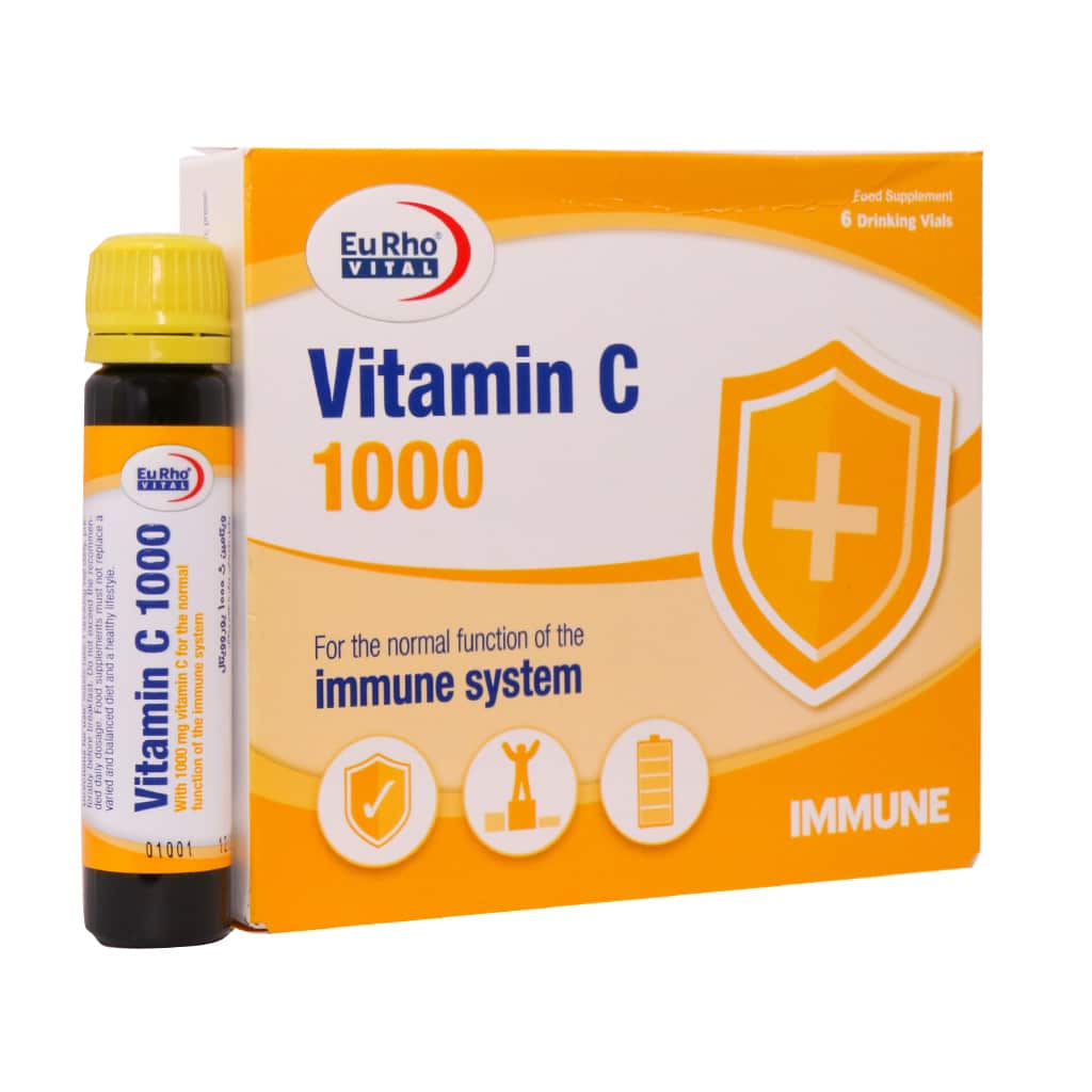 ویال خوراکی ویتامین-2 C 1000 میلی گرم ی ویتامین ث یوروویتال 1000 میلی گرم - تصویر 1