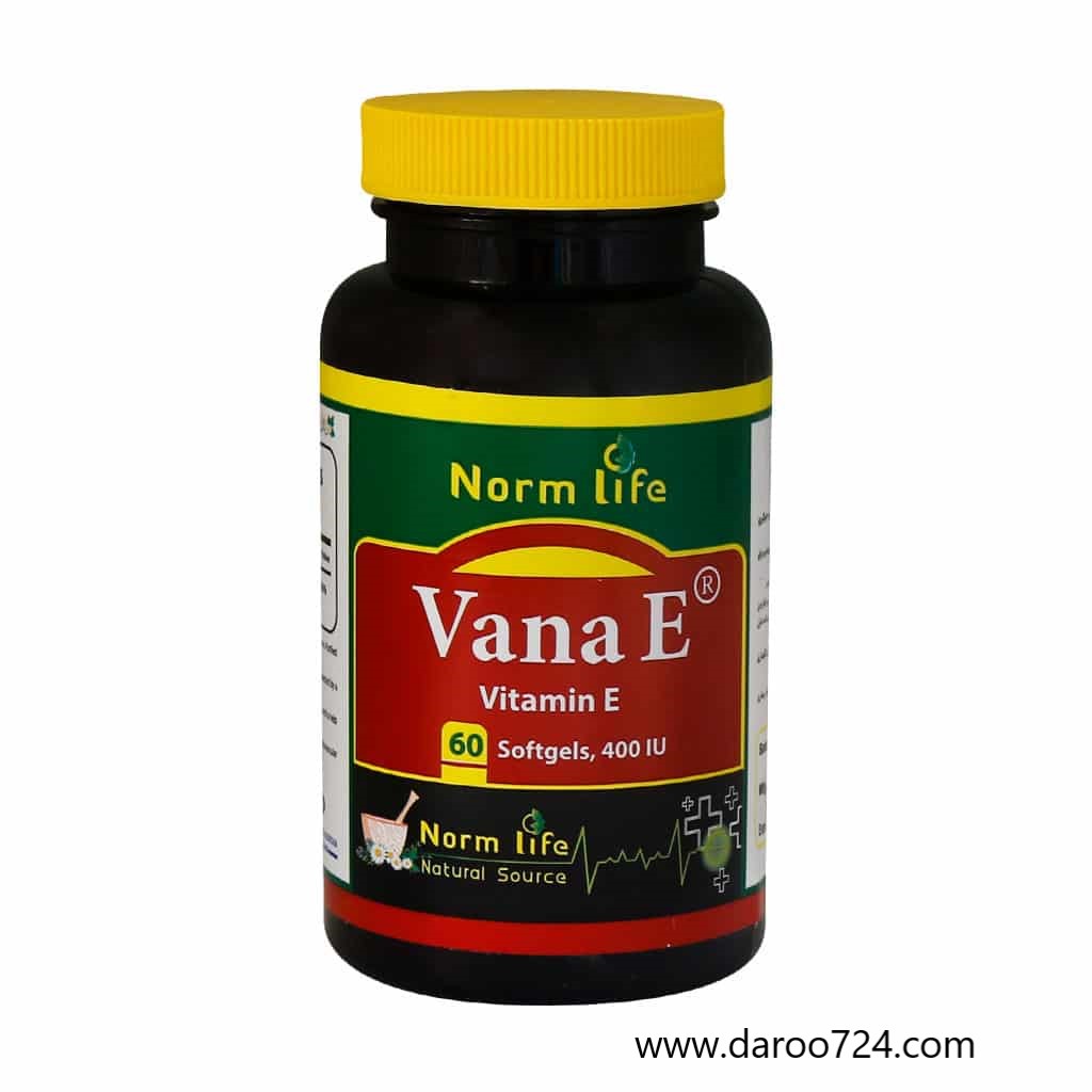 Norm-Life-Vana-E-60-Caps.jpg وانا ویتامین ای نورم لایف Norm Life Vana E - تصویر 1