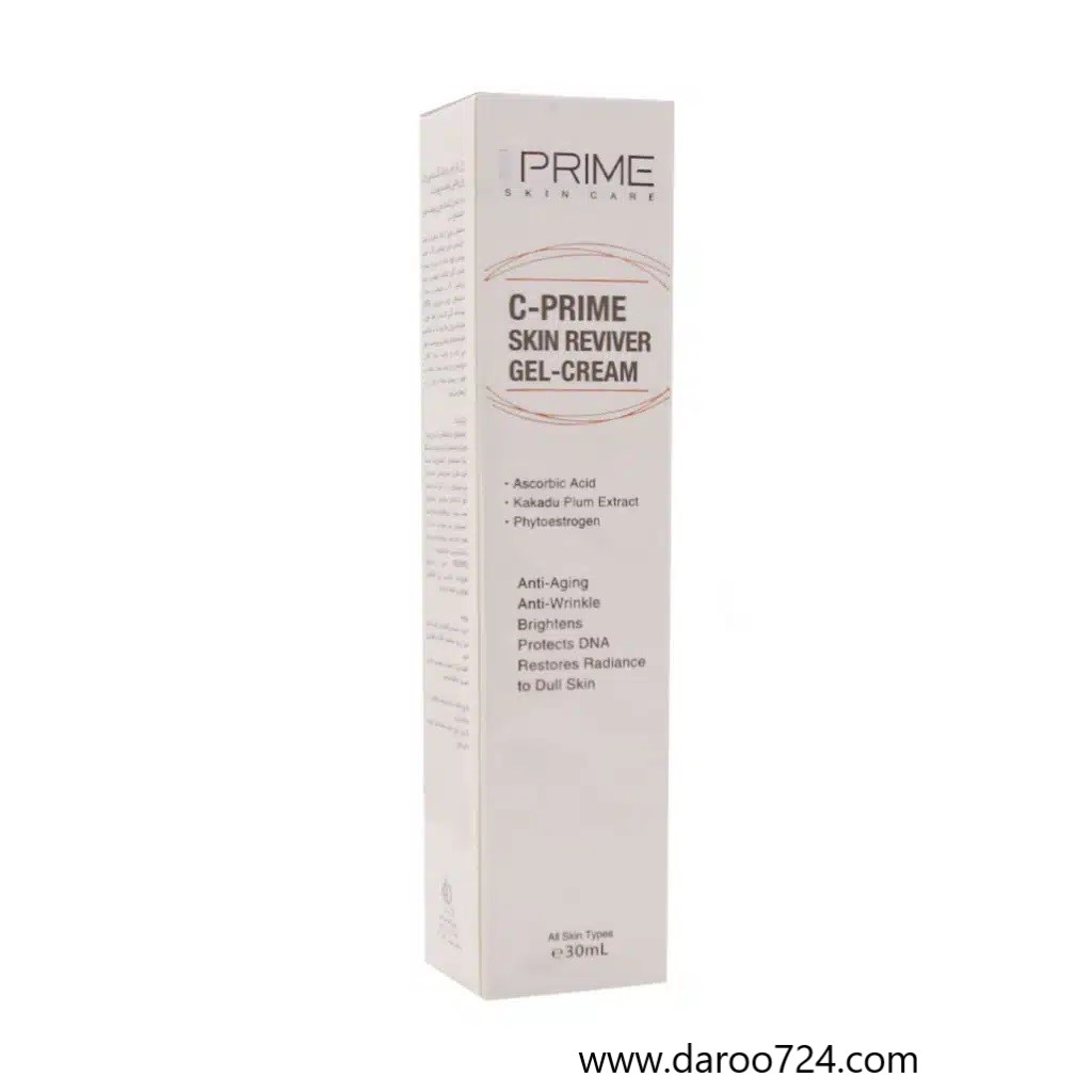 Prime-C-Prime-Invisible-Skin-Reviver-Gel-30-ml-1.jpg ژل کرم ضد چروک و روشن کننده سی پرایم C Prime Skin Reviver Gel Cream - تصویر 1