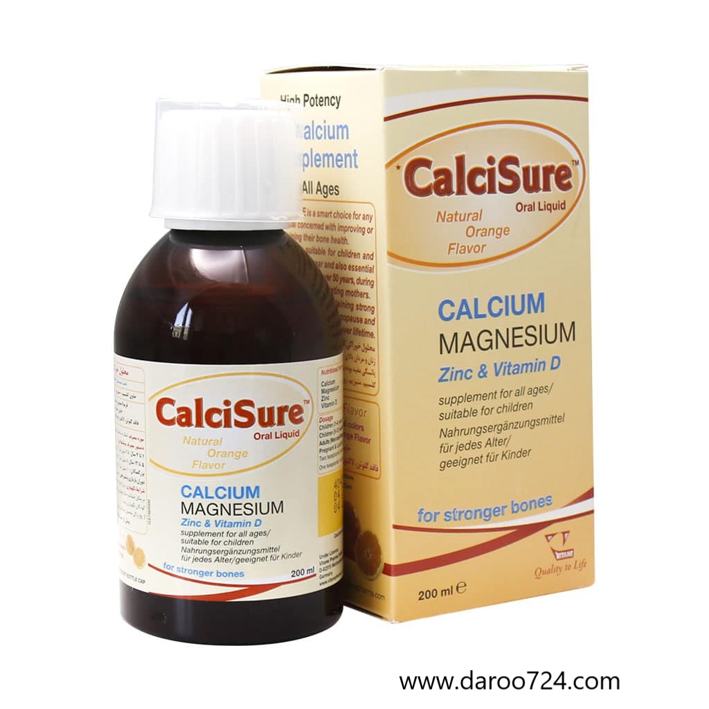 Vitane-Calcisure-Oral-Liquid.jpg شربت کلسی شور ویتان Vitane Calci Sure Syrup - تصویر 1
